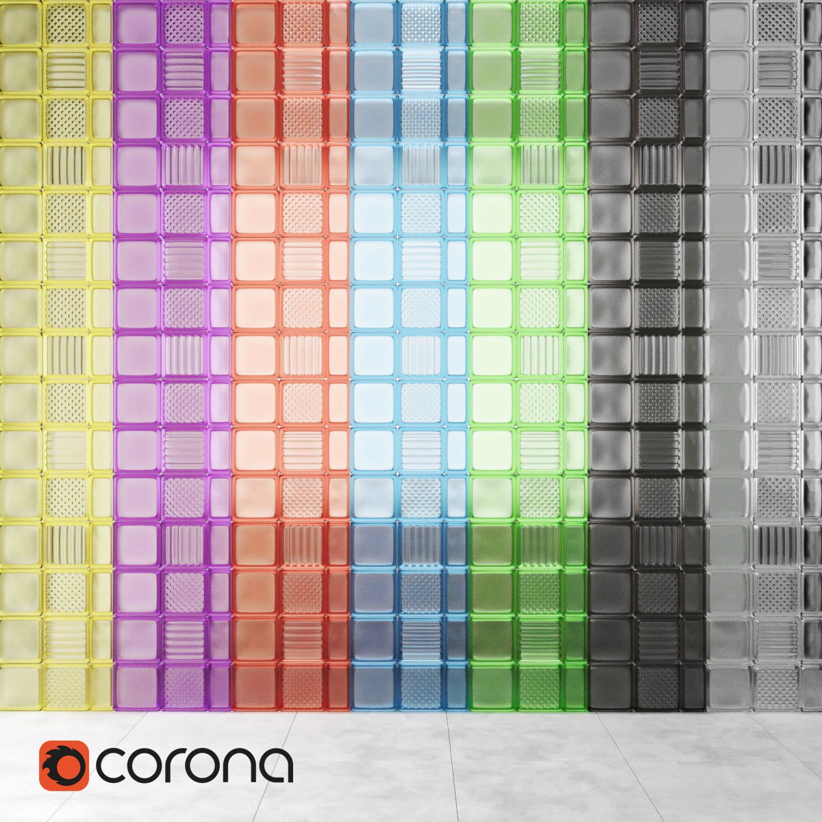 Glass Blocks Decorative Wall