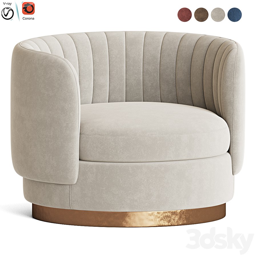Armen Swivel Accent Armchair