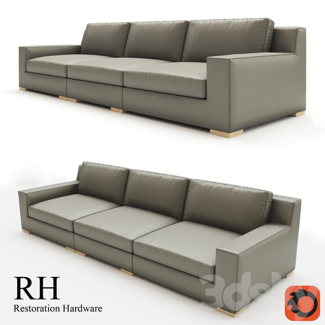 MODENA TRACK ARM MODULAR LEATHER SOFA SECTIONAL