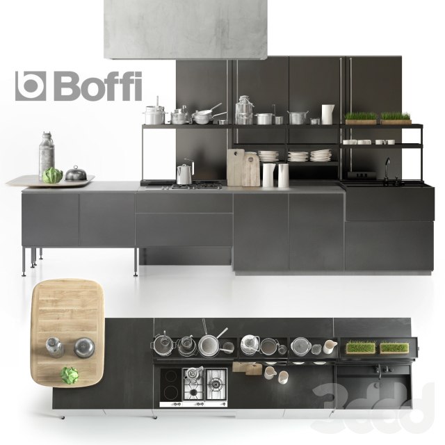 Kitchen gray Boffi