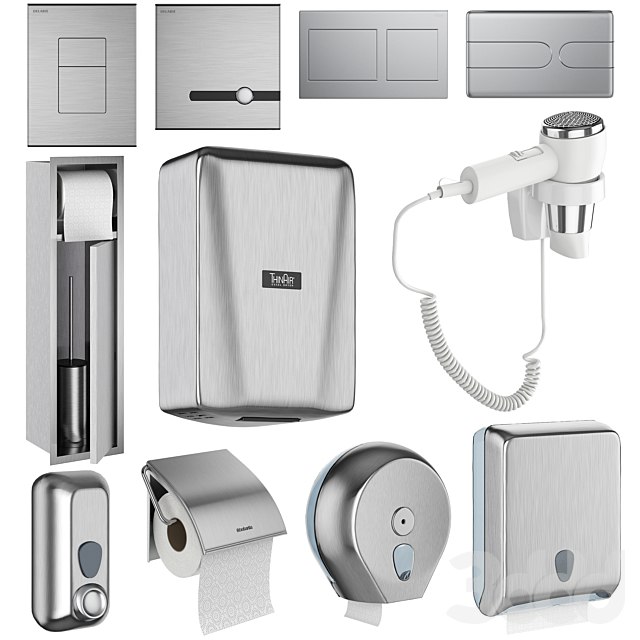 Accessories for public toilets set 151 part 2
