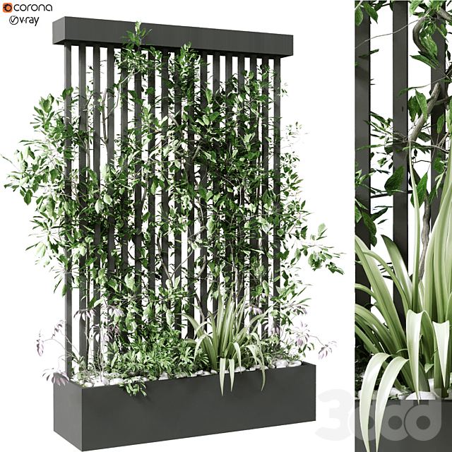 vertical plant in box set 124