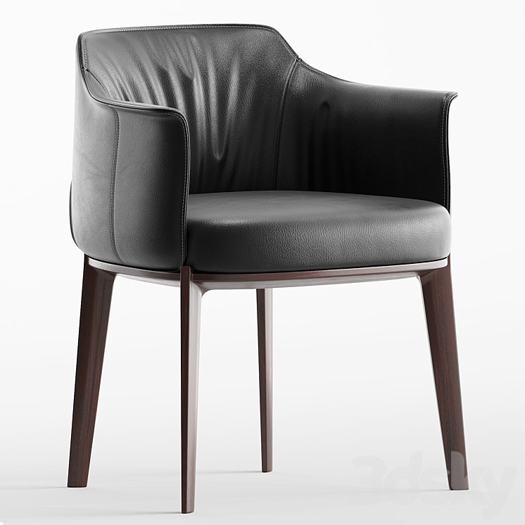 Poltrona Frau, Archibald, Leather easy chair -marie