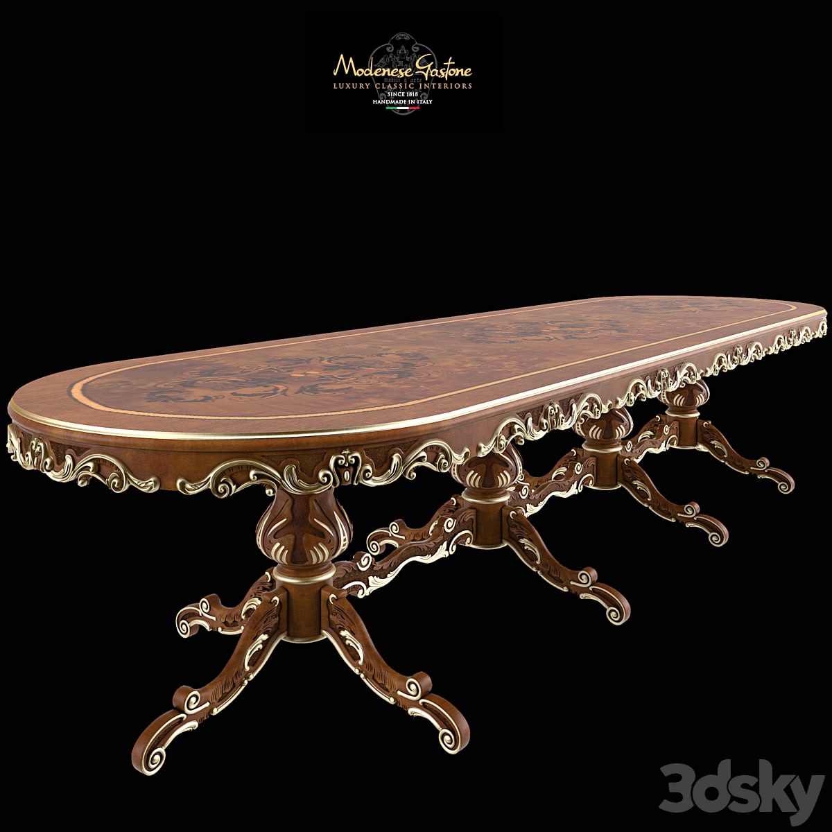 Oval table Modenese Gastone Art 12137