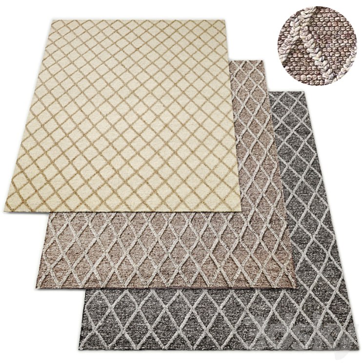 Braided Diamante Flatweave Collection Rug RH