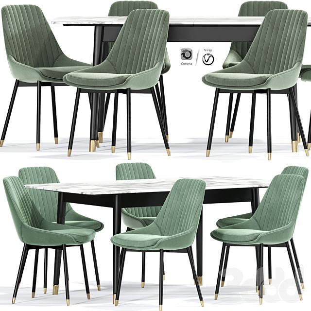 Kendall Upholstered Dining Chair Table