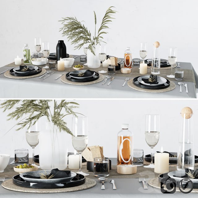 Breakfast table setting