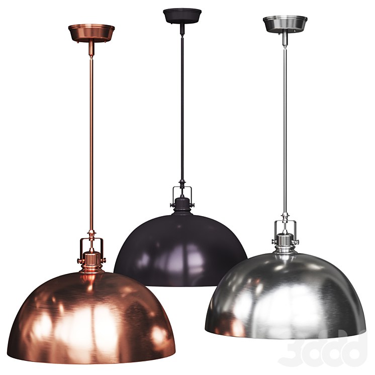 Southlake 1-Light Bowl Pendant brushed copper, nickel and black olive