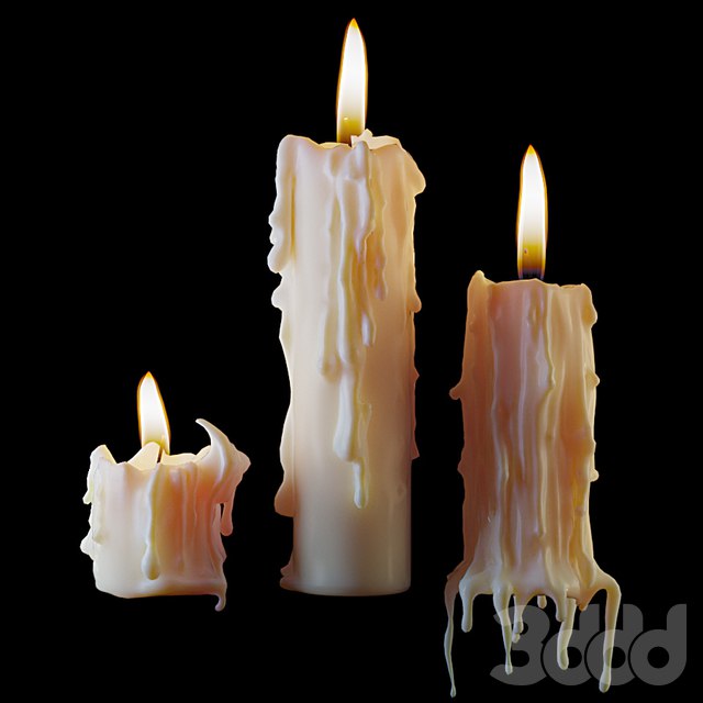 Set of molten candles 2