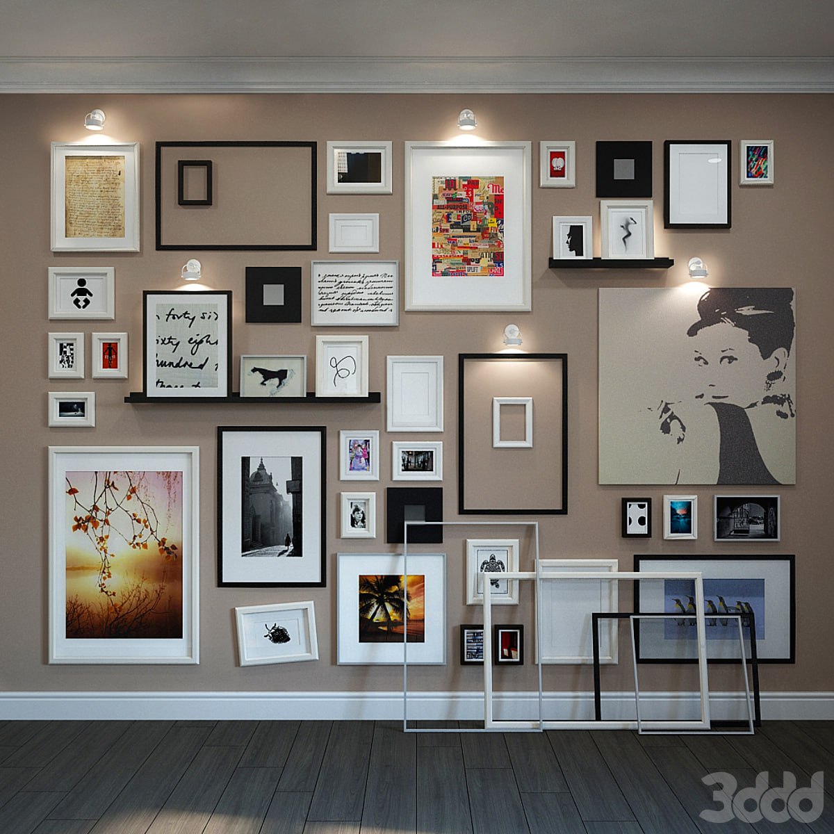 Wall composition of the frames IKEA