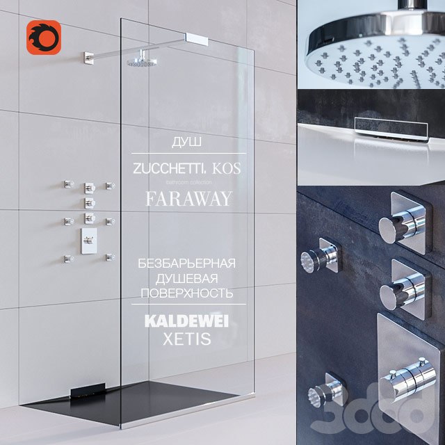 Barrier-free shower panel KALDEWEI XETIS