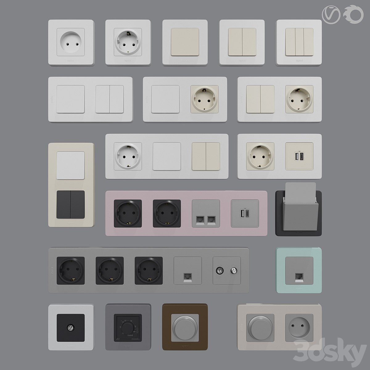 Legrand Inspiria sockets and switches