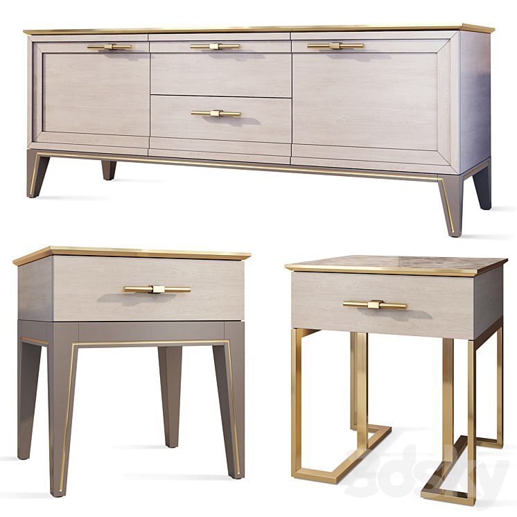 Chest of drawers and bedside table Palmari Dana