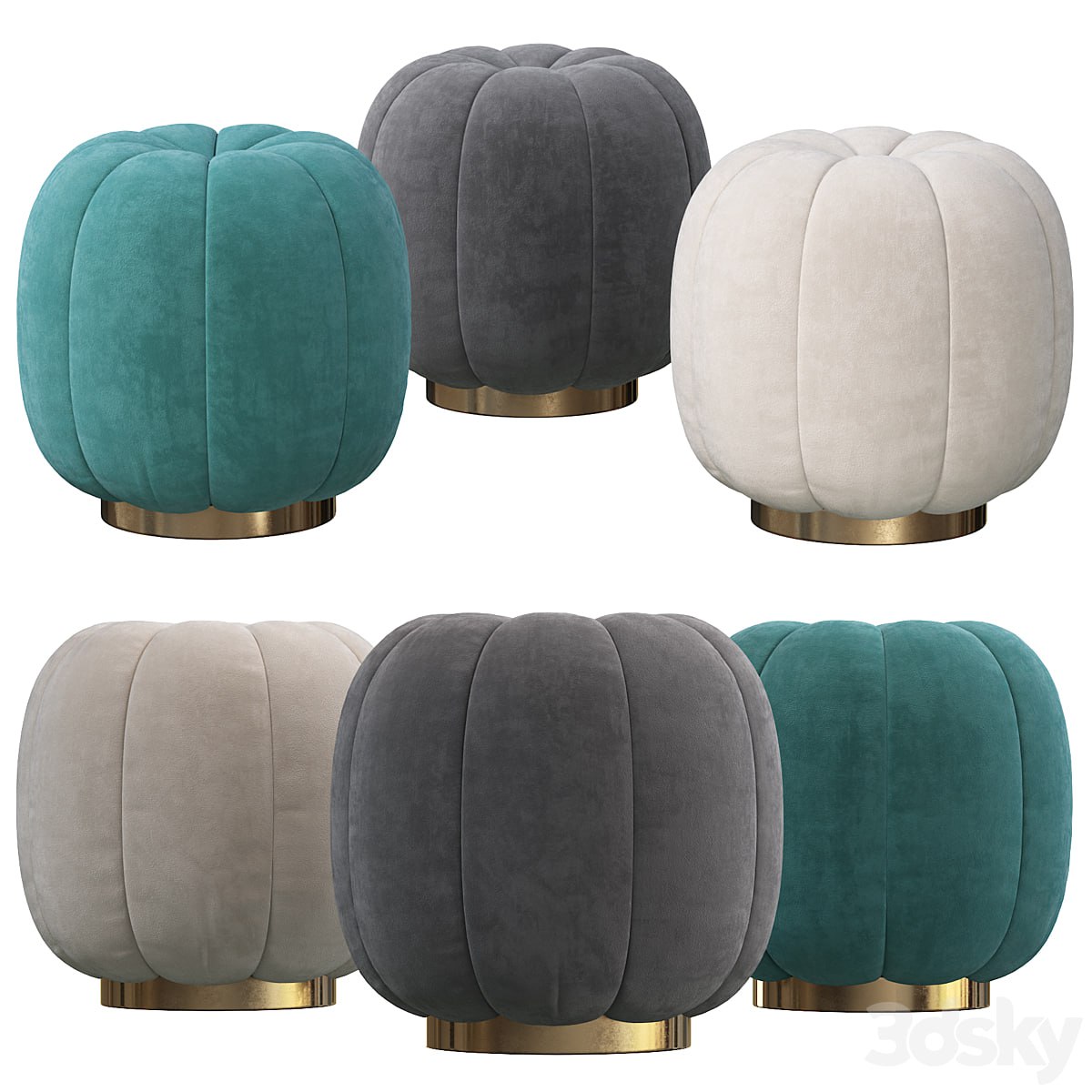 Sofia Velvet Footstool