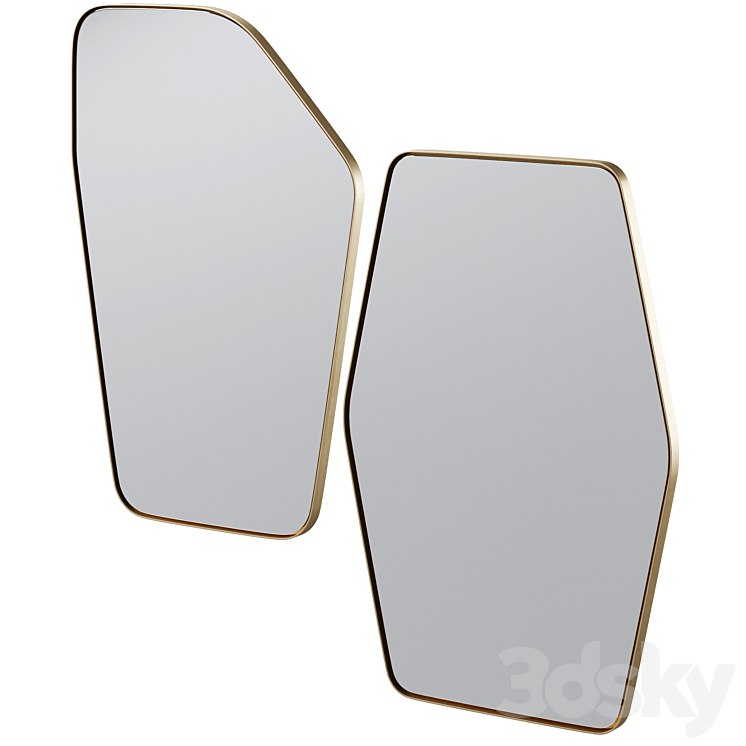 Wall Mirror Shape Brass by Kare Design