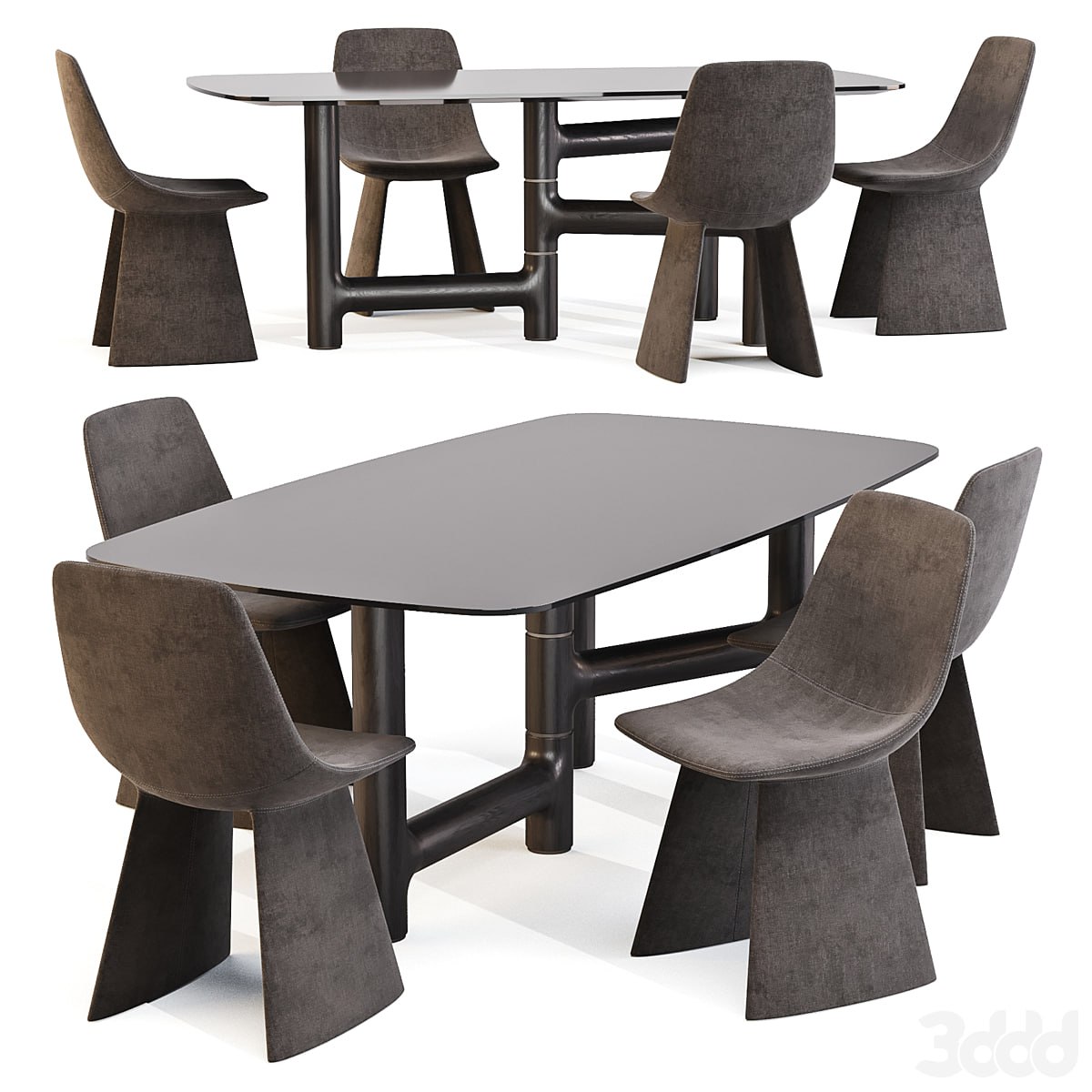 Dining Set 02 Bonaldo (Pivot Table and Agea Chairs)