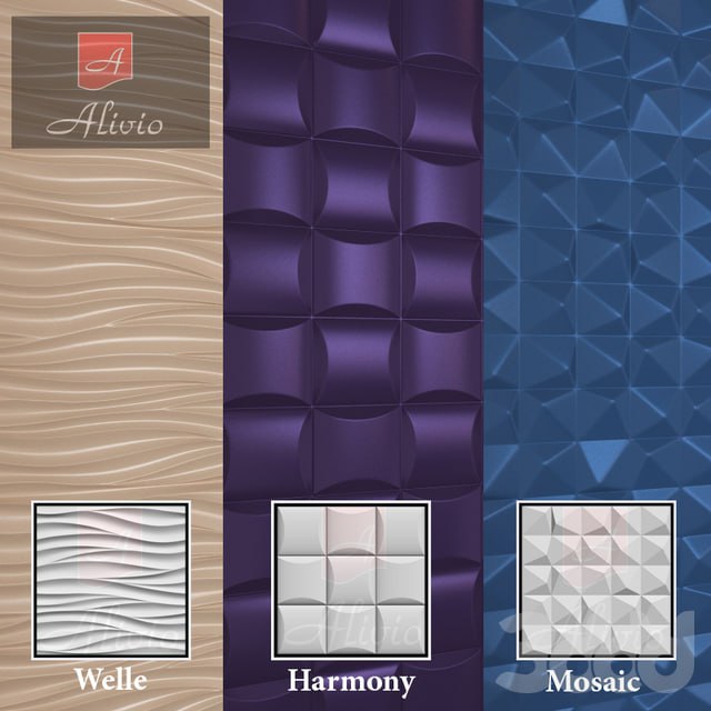 3D Wall Panel (3 pcs.)