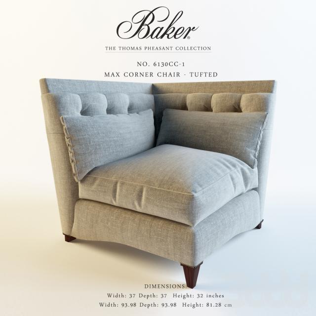 Baker_6130CC-1_MAX CORNER CHAIR - TUFTED