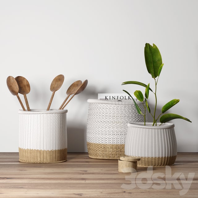 Decorative set with baskets 2