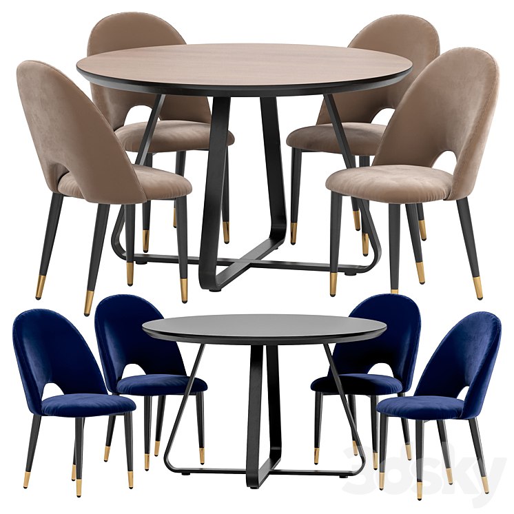 Iris dining chair and Toronto table