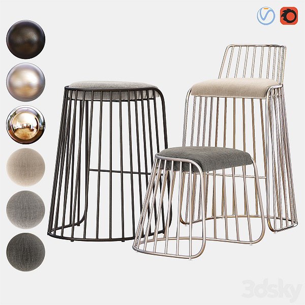 BRIDE's VEIL Bar Chair & Counter Stool