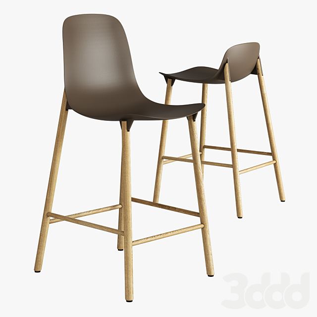 Kristalia sharky stool wood