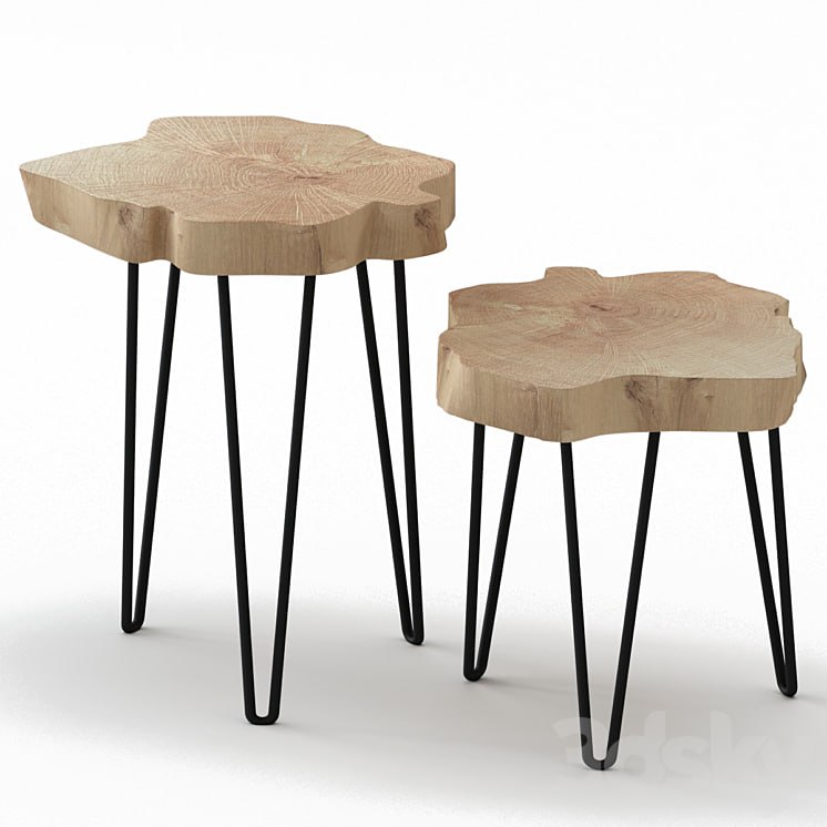Slab coffee tables.