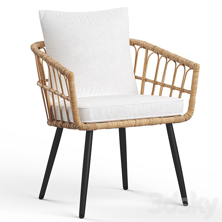 Aliyah Wicker Rattan armchair