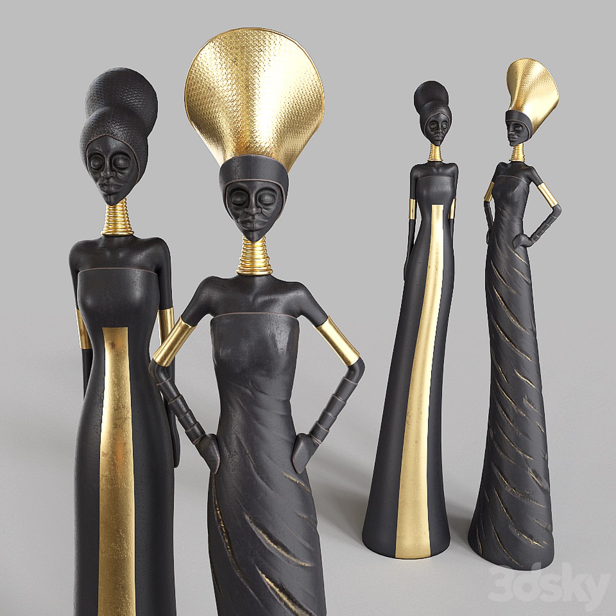 African Girls statuette