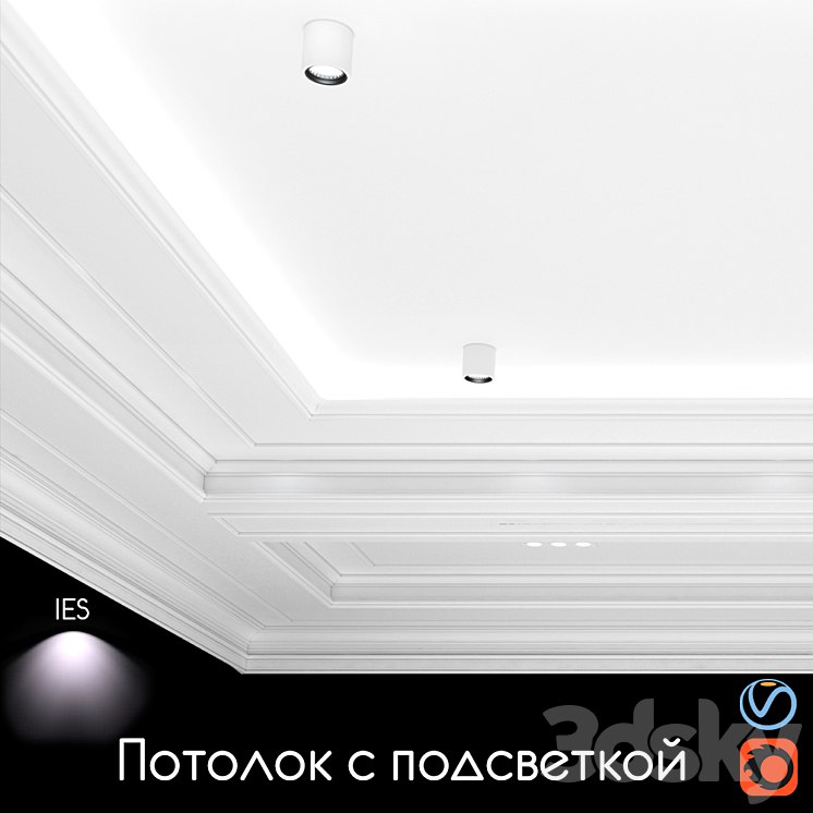 Ceiling light, set 04