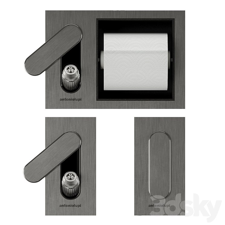 Antonio Lupi INTENSO, CARTAINTENSO Sanitary shower and paper roll holder