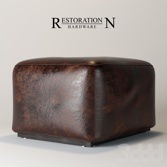 ARM LEATHER OTTOMAN