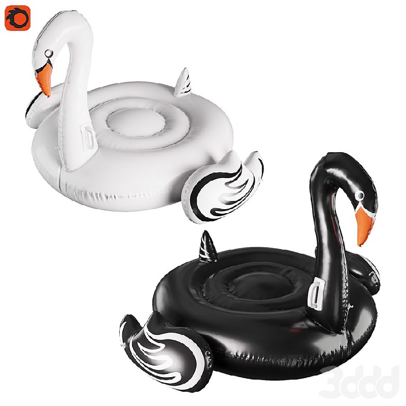 Inflatable swan circle