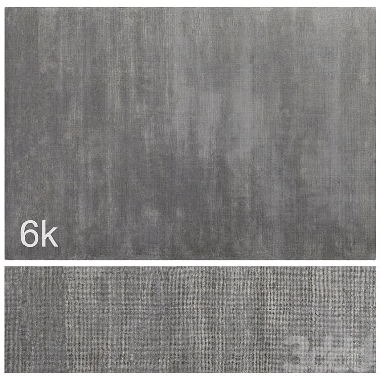Carpet set 17 - Plain Gray Wool Rug #-