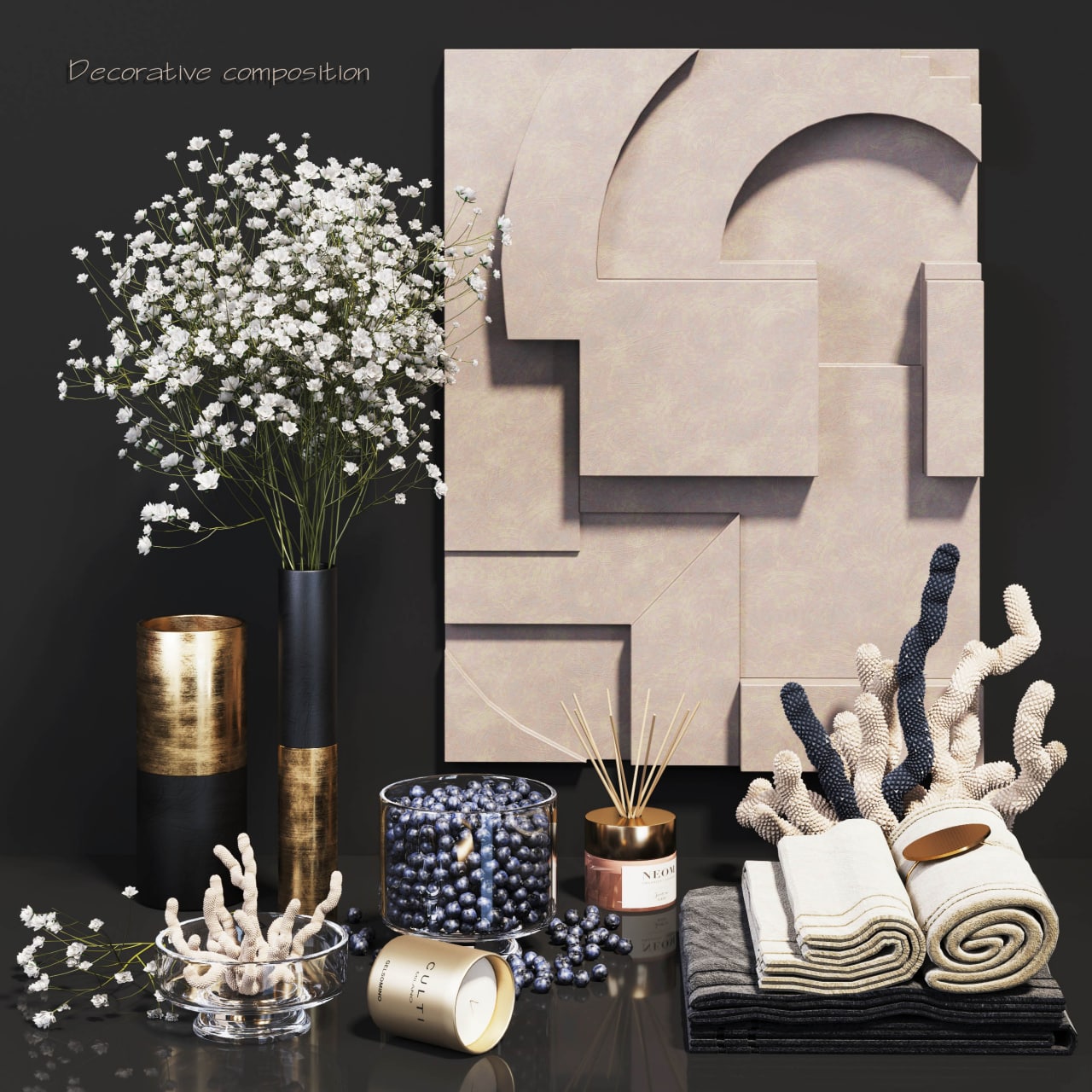 Decorative composition - wildflowers