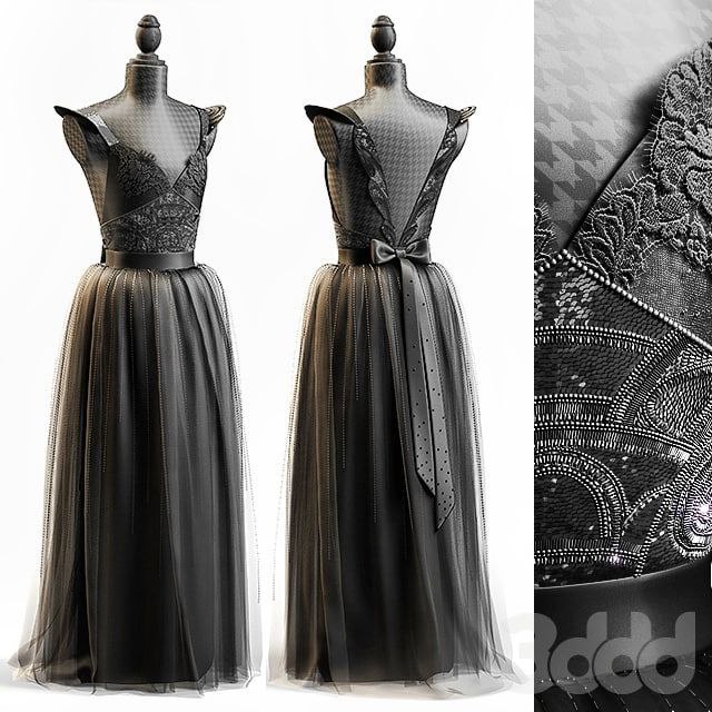 BLACK WEDDING DRESS