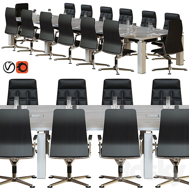 wooden conference table