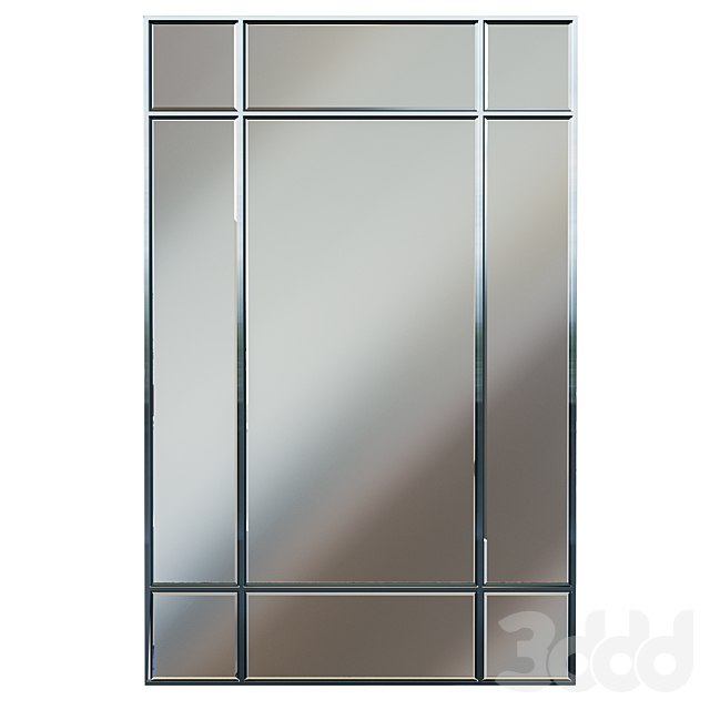 Rectangular mirror in chrome color frame KFG048
