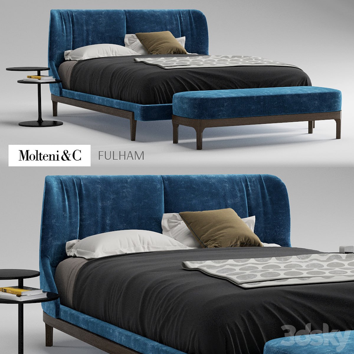 Molteni FULHAM Bed and table VICINO