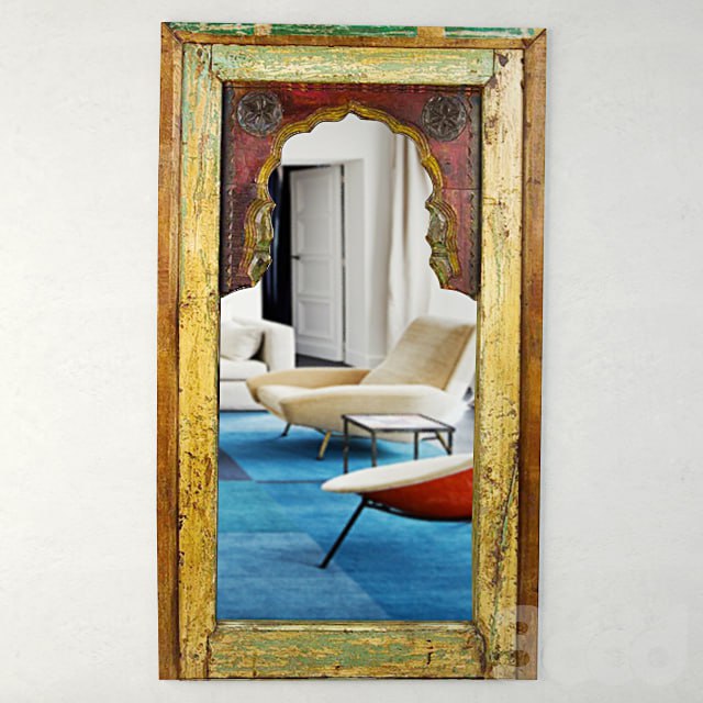 Antique Moorish Arched Mirror