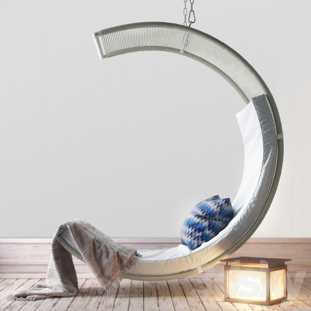 sunken patio hanging chairs