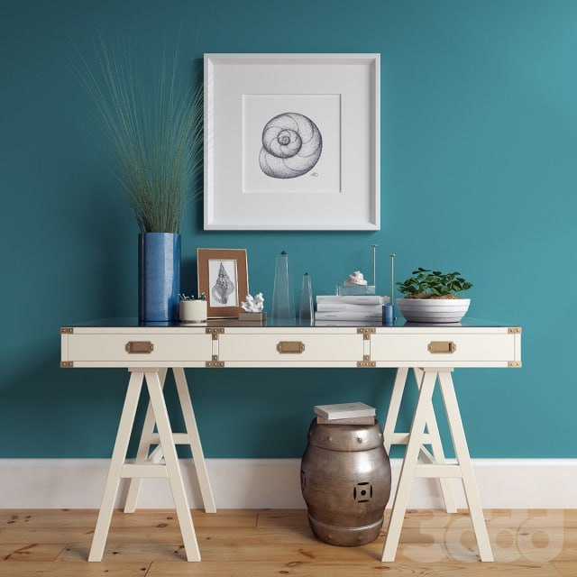 Decorative set with shells