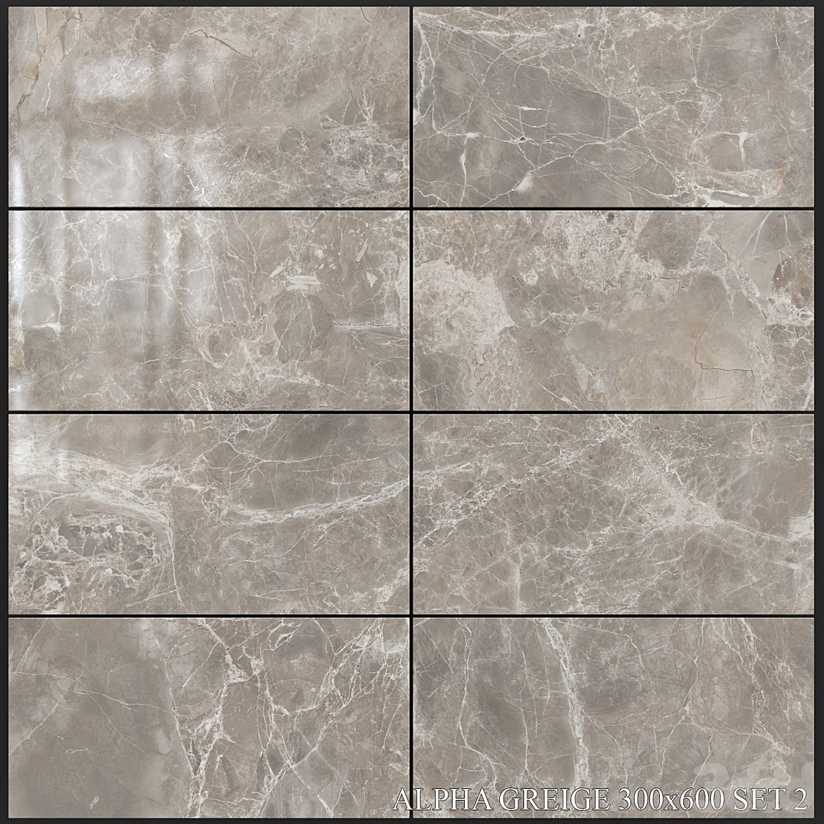 Yurtbay Seramik Alpha Greige 300x600 Set 2
