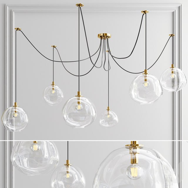 Molten spider chandelier