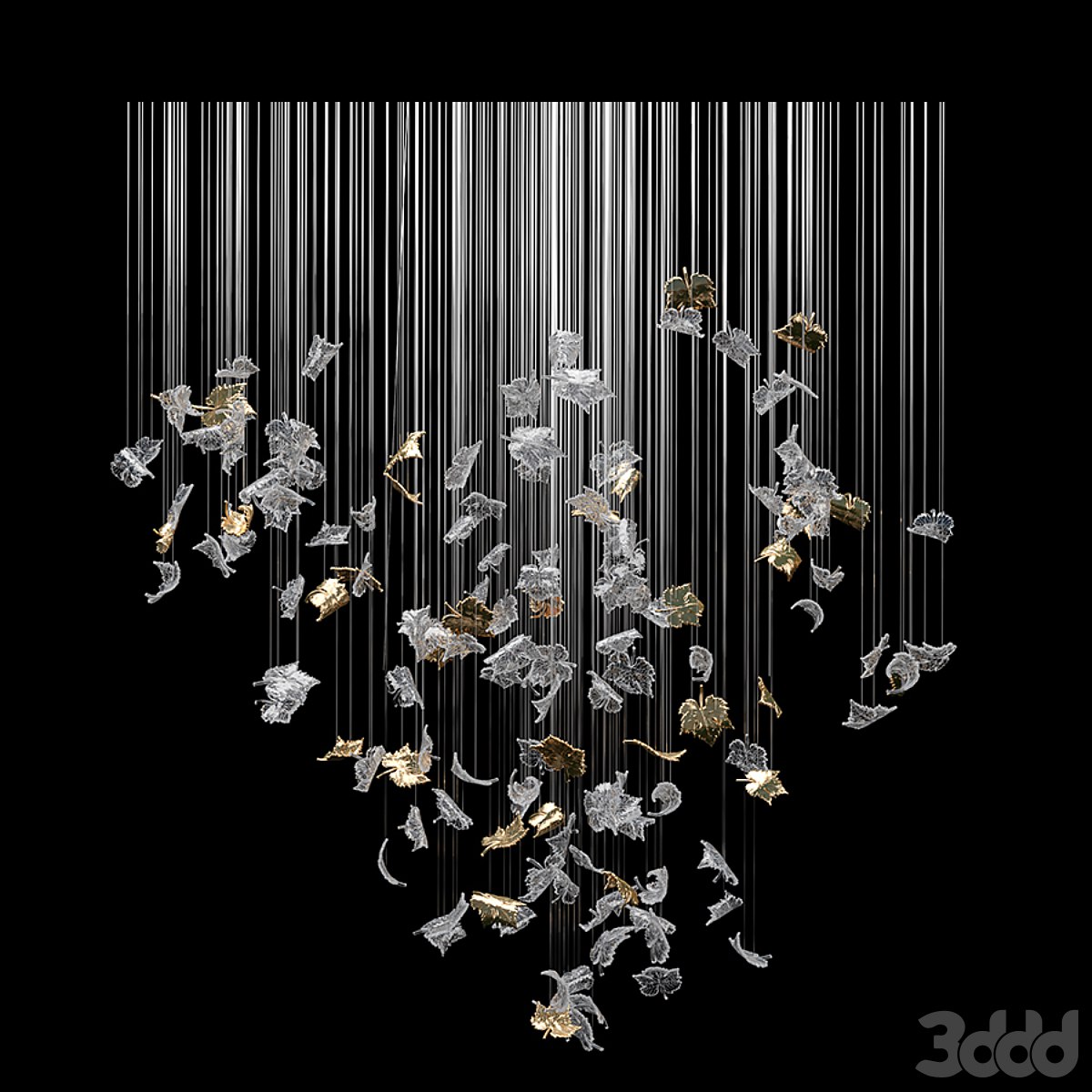 Natural Leaves Chandelier