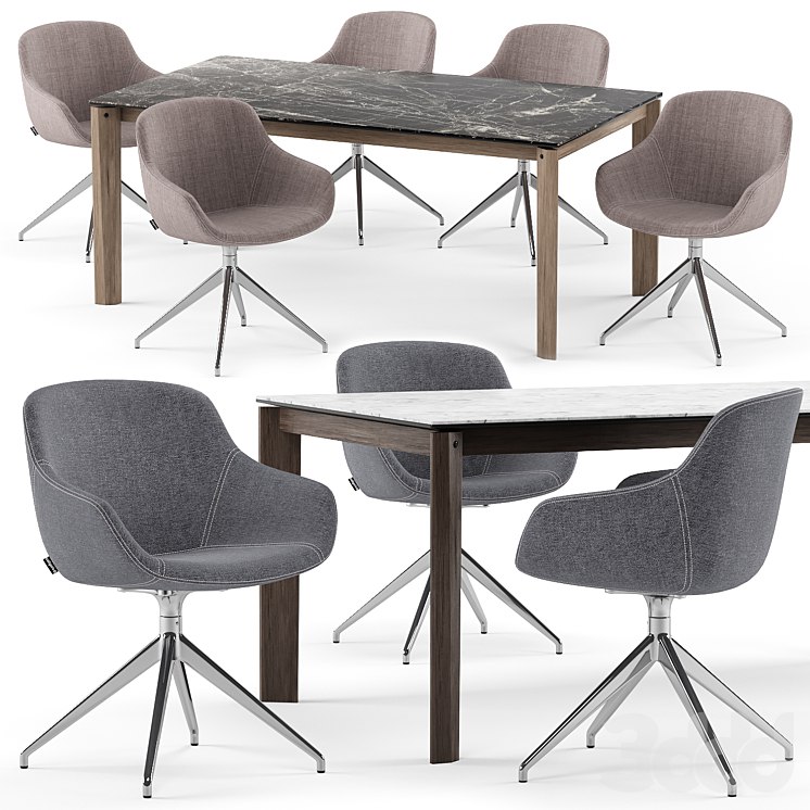 Igloo chair and Alpha table - Calligaris