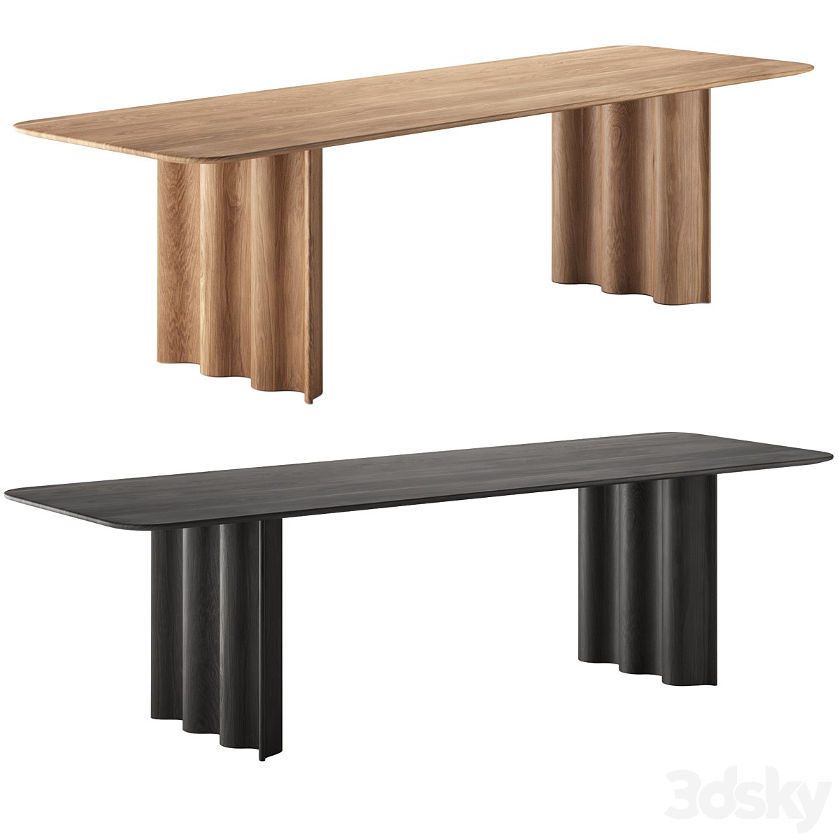 CURTAIN | Rectangular table by ZEITRAUM