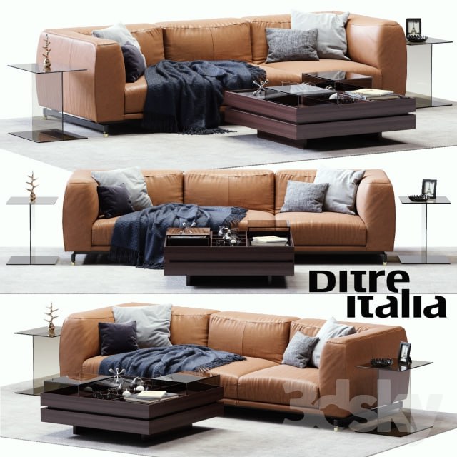 DITRE ITALIA St. Germain Leather Sofa ._germain