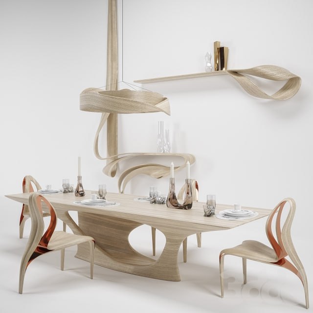 Joseph Walsh and Zaha Hadid Dining Set