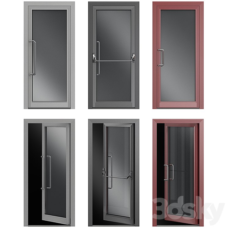 Metal swinging fire doors